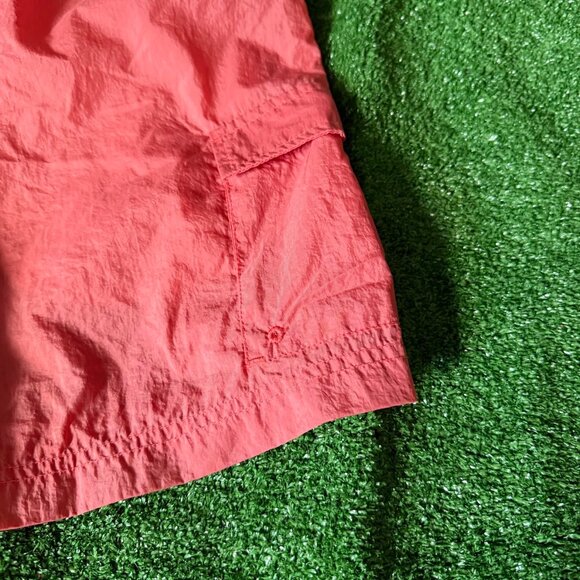 Columbia Elastic Waist Drawstring Lightweight Orange Cargo Pocket Shorts Size XL - Picture 10 of 13